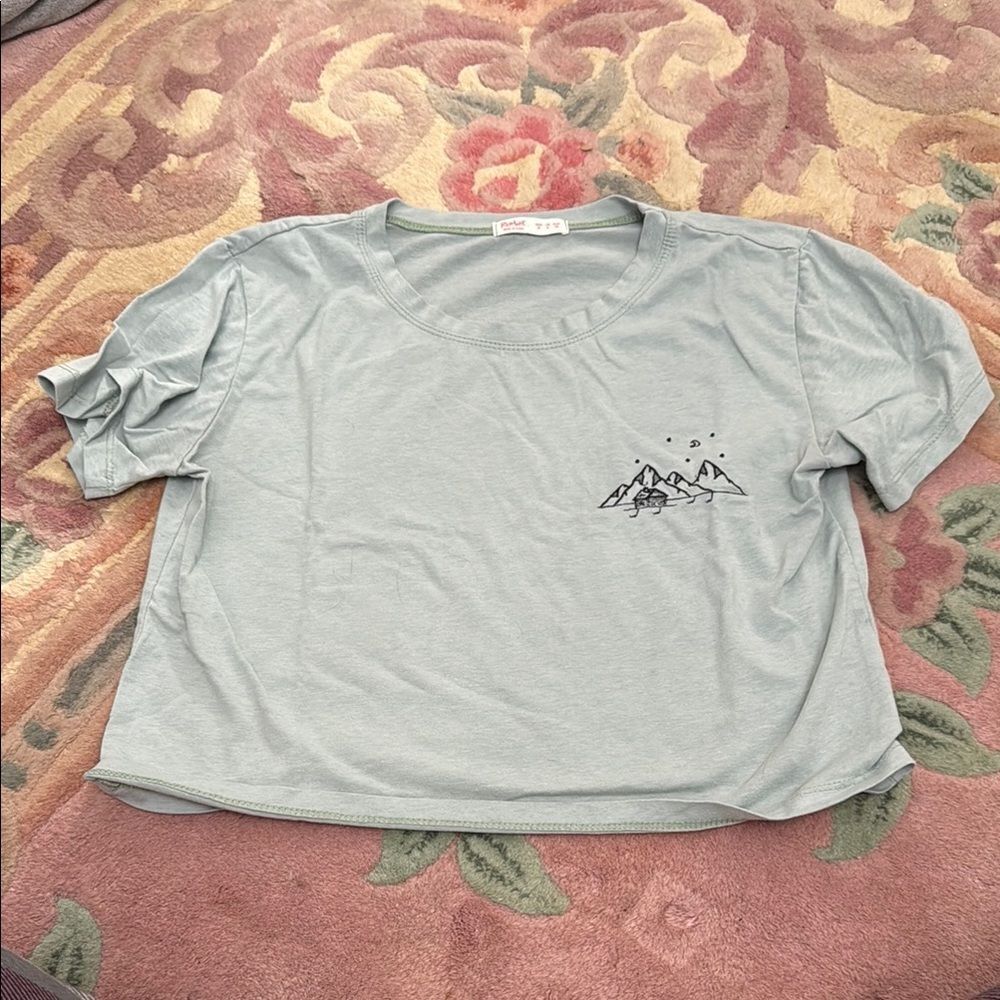 Romwe Light Blue Tee